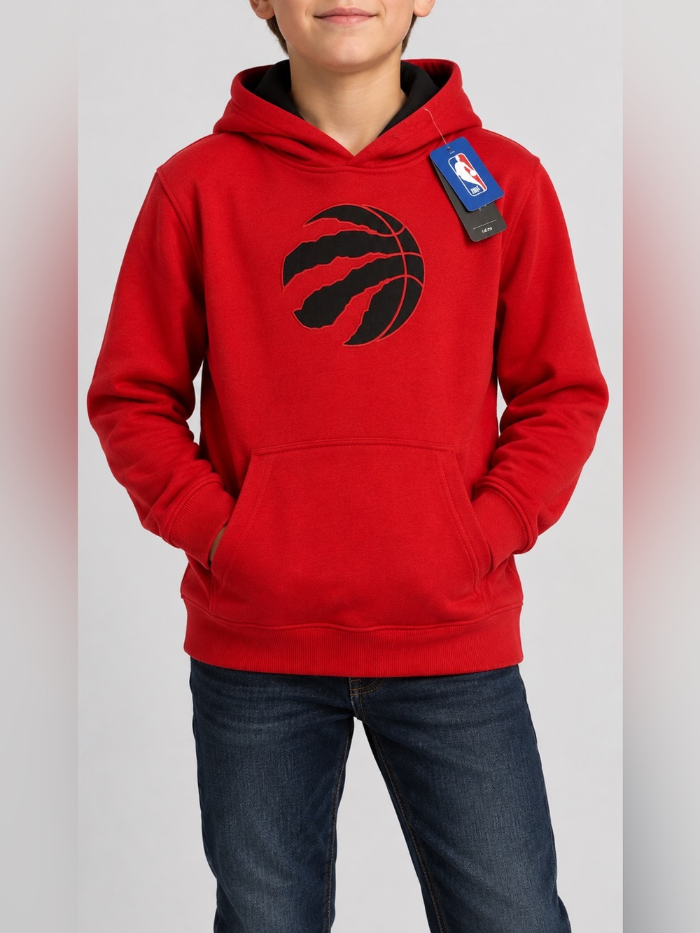 NWT NBA Toronto Raptors Kids Red Hoodie Size L
